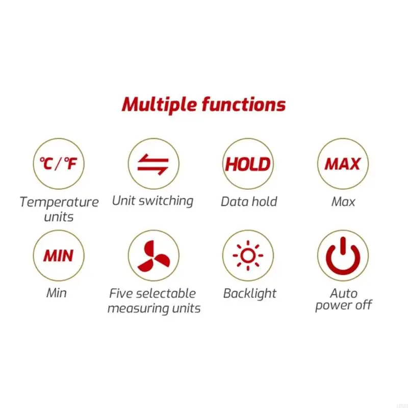 Профессиональный цифровой анемометр oftailty ‌ Измерение скорости ветра для