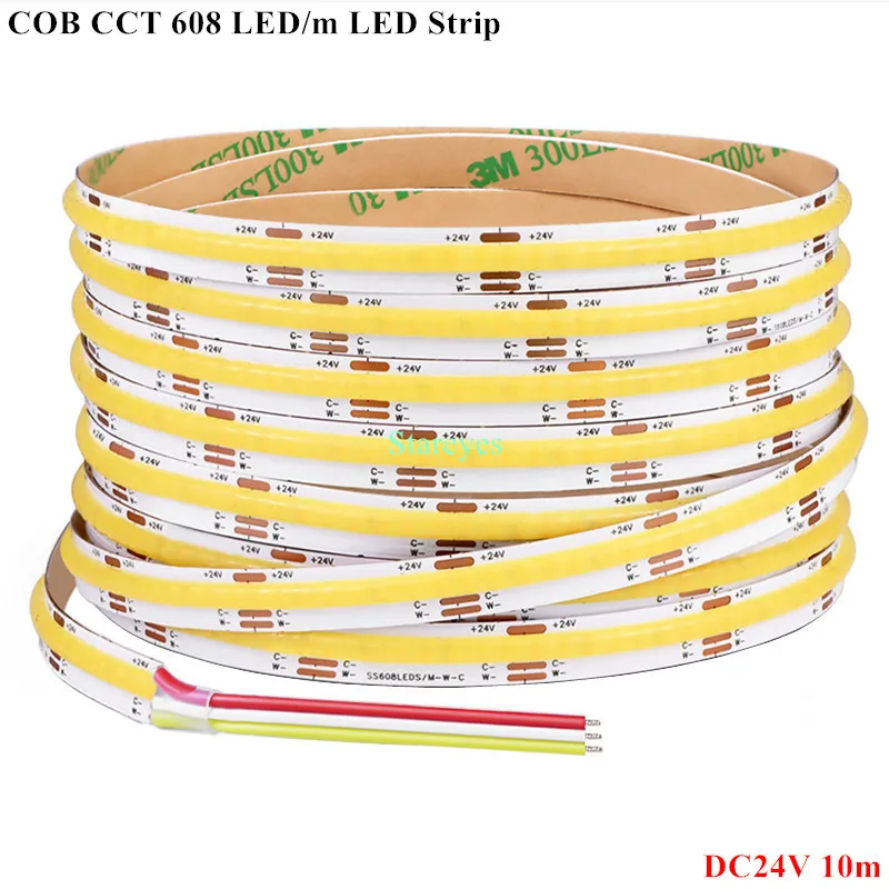

Стаreyes Светодиодная лента COB CCT 12В 5м/10м