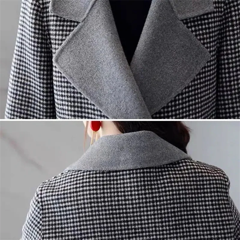 Короткие ароматные клетчатые куртки женские осень-зима 2021 новое пальто