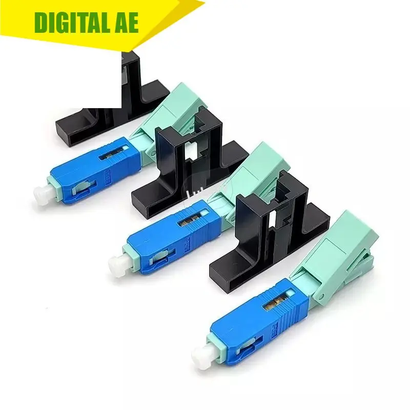 

100pcs FTTH SC UPC Fiber Optical Fast Connector Cold Connector Optical Cable Leather Wire Quick Connector Retrun Loss ≥55dB T2