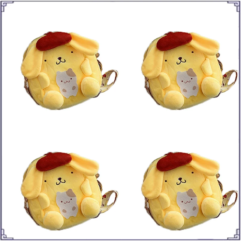 

Anime Kawaii Sanried Pompom Purins 2022 Cartoon Cute Plush One Shoulder Messenger Bag Children's Birthday Christmas Gift