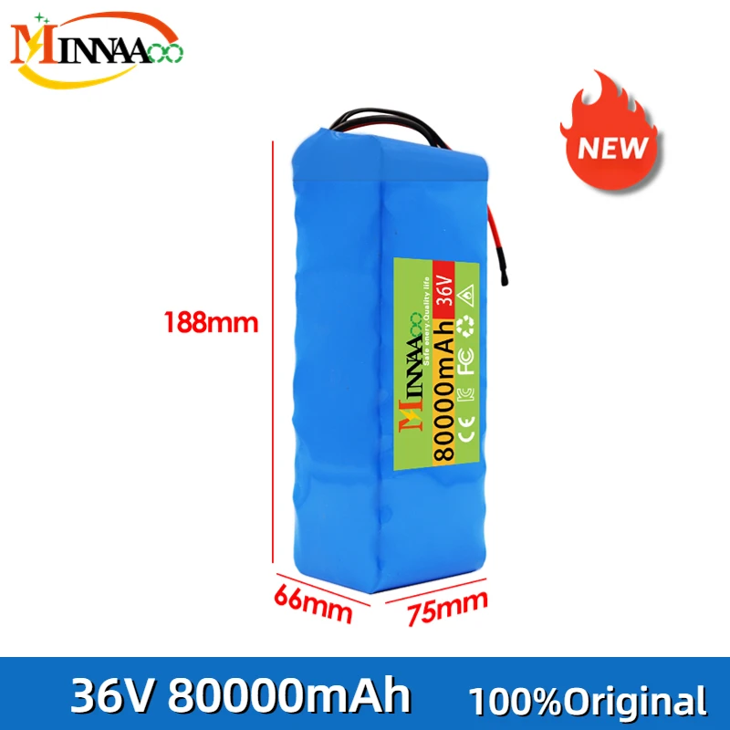 

36V 100Ah battery1865010S4P 500W high power batteries 42V 20000mAh Ebike electric bicycle with BMS Protection+Charger