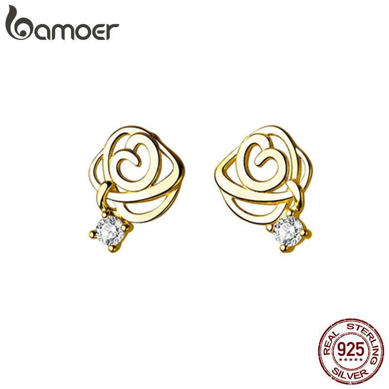 

Женские серебряные серьги-гвоздики BAMOER, 925 пробы, 999
