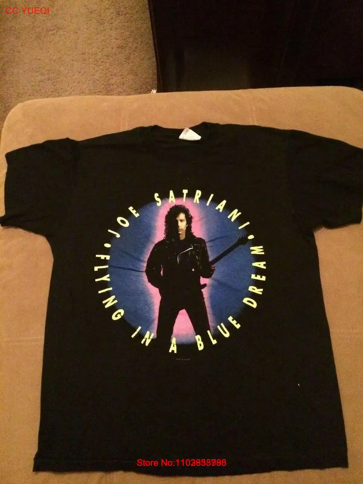 Футболка с аутентичным винтажным турным концертом — Джо Сатрини Flying in Blue Dream Tour