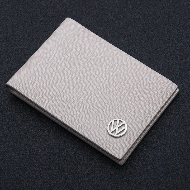 Car Driver's License Leather Passport Cover For Volkswagen Langyi Credit Id Card Holder Tarjetero Porte Monnaie Femme For Vw Car