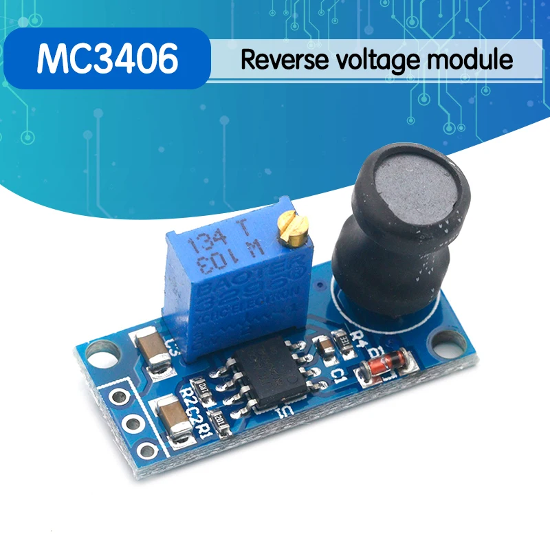 

MC34063A Positive Voltage Negative Voltage Module DC-DC 3.6v-36v Reverse Voltage Module MC3406