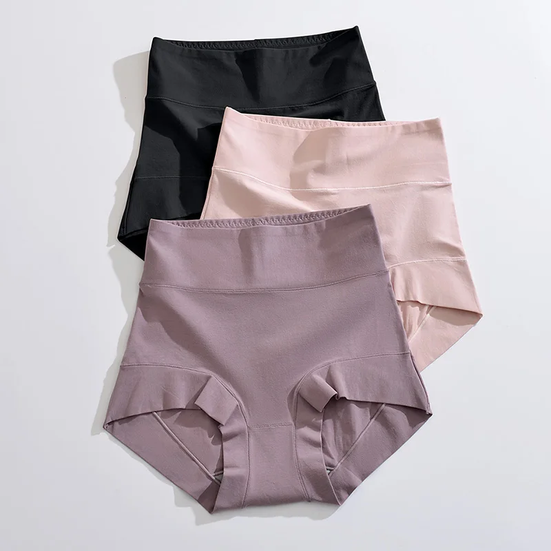 

High-Quality Cotton Women's Panties High waist briefs Breathable Women Underwear Elastic Soft Ladies Underwear