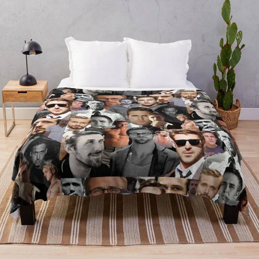 

Ryan Gosling Collage Throw Blanket Extra Large Throw Blanket Decorative Bed Blankets Decorative Blankets