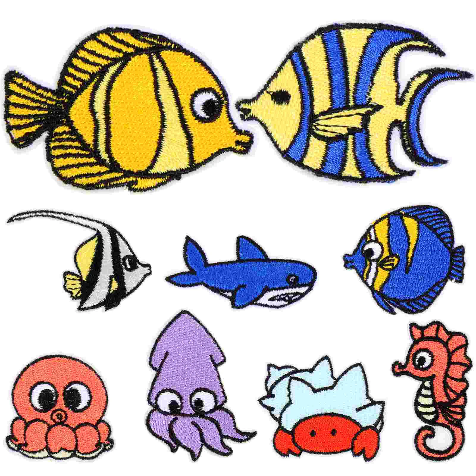 

Ironpatch Sewing Embroidered Clothes Clothing Appliques Appliquedecorative Repair Craft Diy Embroidery Animal Animals Coat Sea