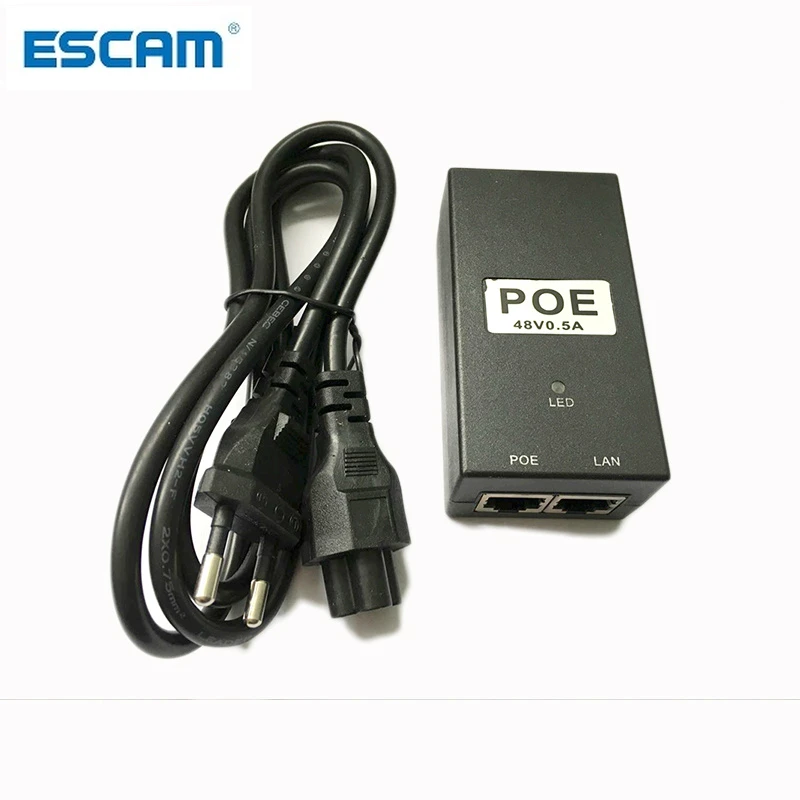 

CCTV Security 48V0.5A 15.4W POE adapter POE Injector Ethernet power for POE IP Camera Phone PoE Power Supply