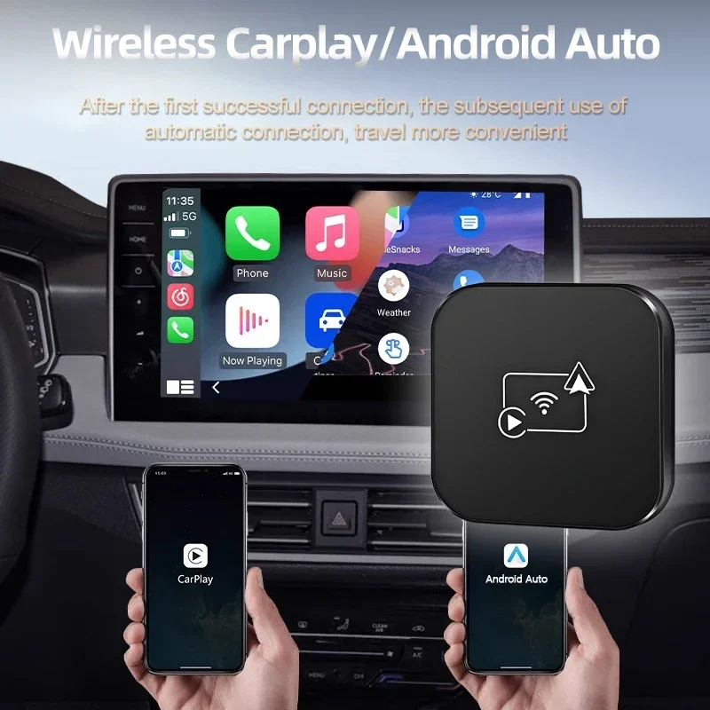 Фото Для Audi Q3 8U F3 Новое обновление беспроводной и проводной адаптер CarPlay Smart 2in1 Box Plug&Play Apple Bluetooth 5,8 ГГц Wi-Fi Plug and Play №3