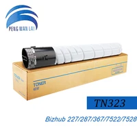 tn 323 toner cartridge bk for mimolta compatible printer toner powder bizhub 227 287 367 7522 7528 copier spare parts 200g 500g