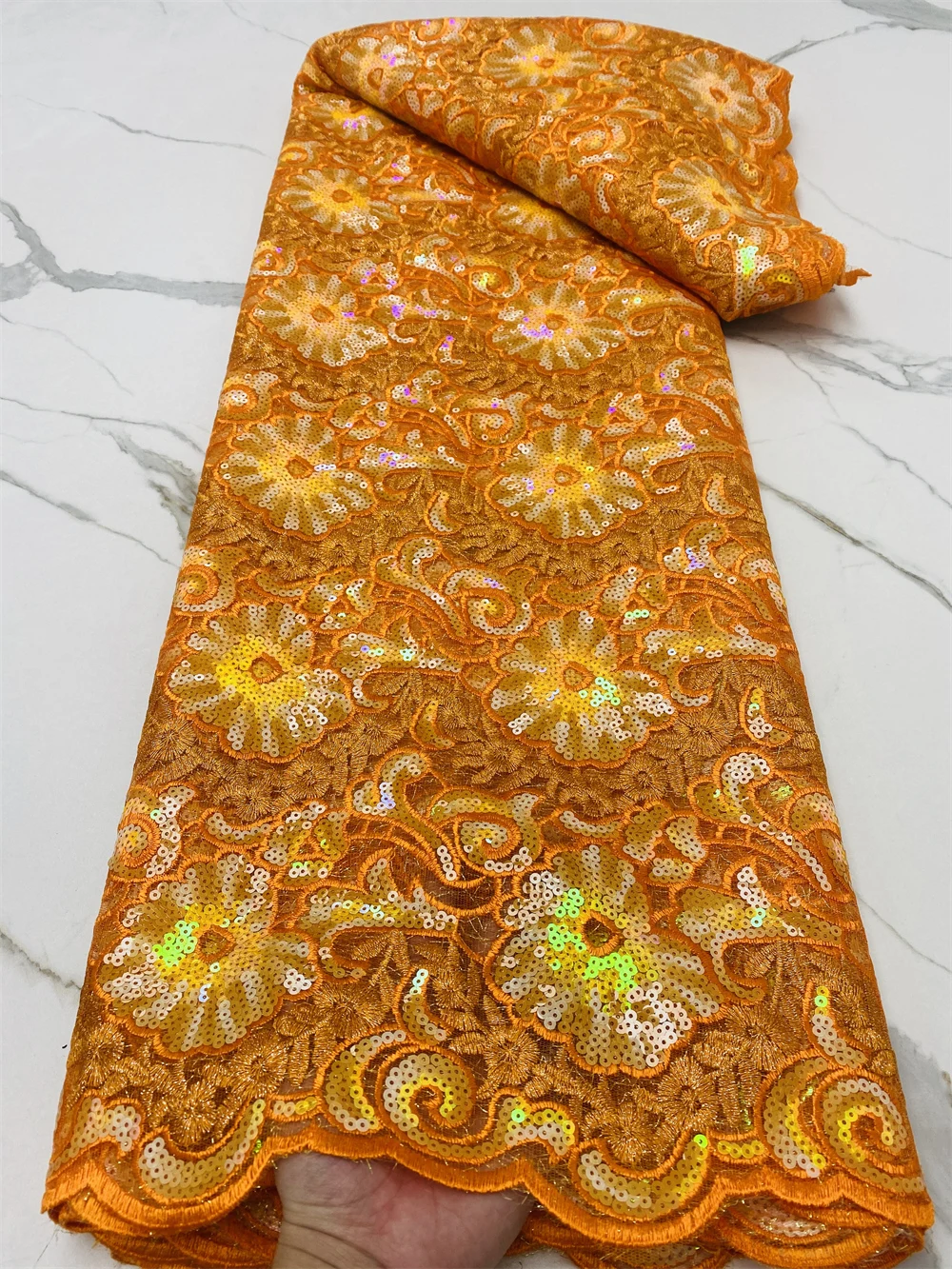 

African Sequin Organza Lace Fabric Fuchsia High Quality Lace French Tulle Lace Fabric Nigerian Lace Fabrics For Wedding 4730B