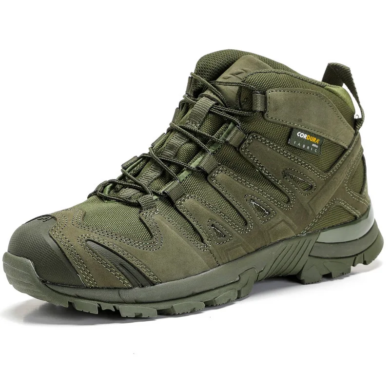 

High Quality Male Tactical Combat Boots Desert Military Boots Outdoor Hiking Boots Cowhide Army Boots Non-slip Male Ankle Boots