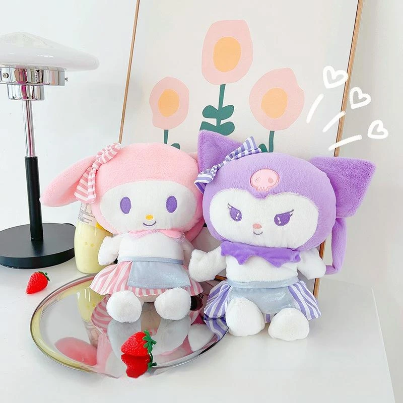 

33 см Новая Милая мультяшная кукольная сумка Kuromi Мелодия Кролик плюшевая сумка Sanrio серия сумка Детские милые подарки на день рождения детски...