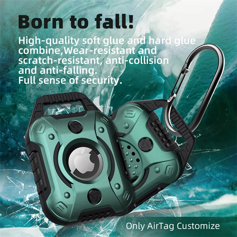 

For AirTag Case Tracker Locator Device Keychain Shockproof Case Protecter For Apple AirTag Case Anti-lost Hard TPU Hard Funda