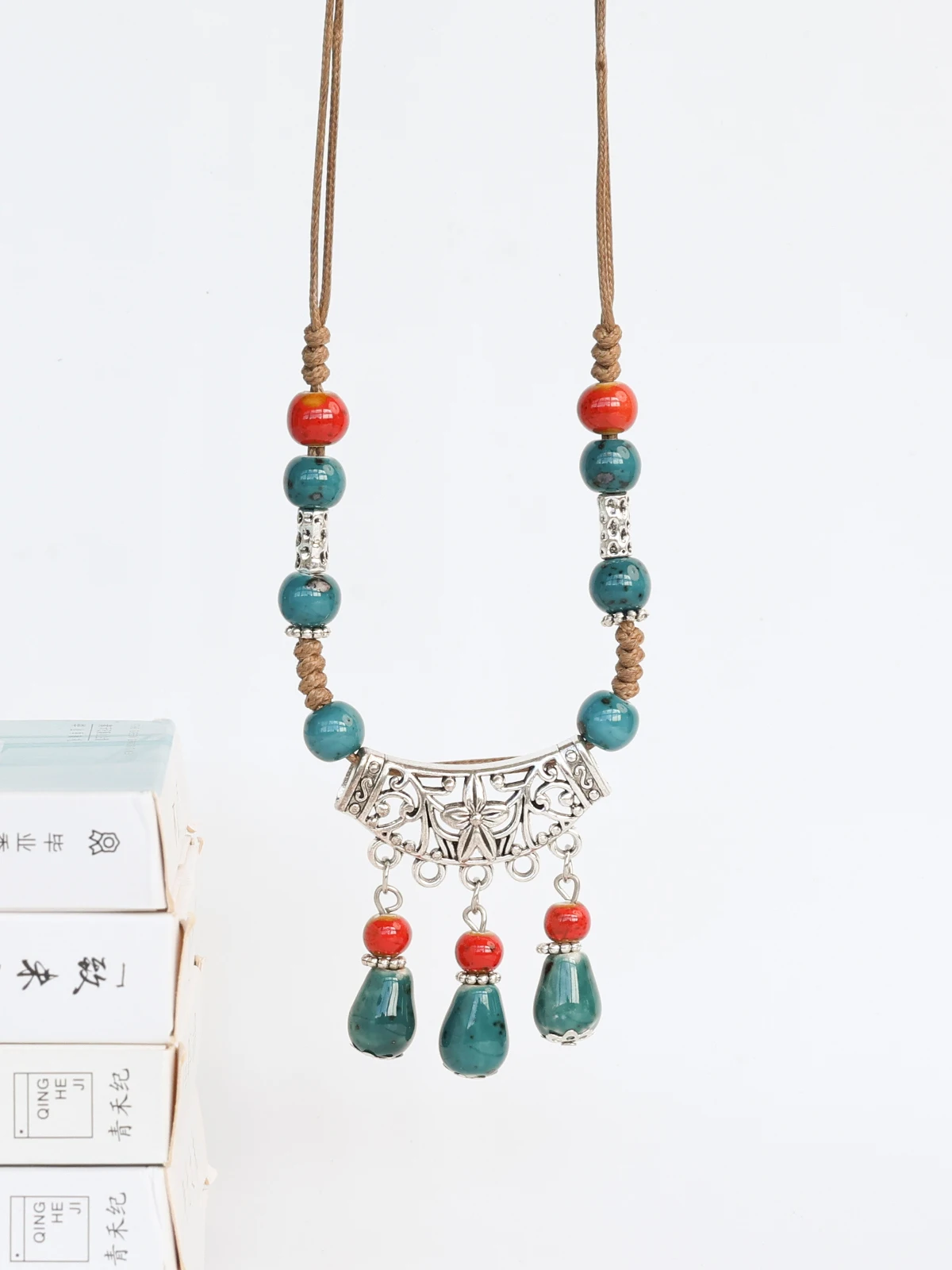 Древние аксессуары Sle керамическое ожерелье в этническом стиле фарфоровые