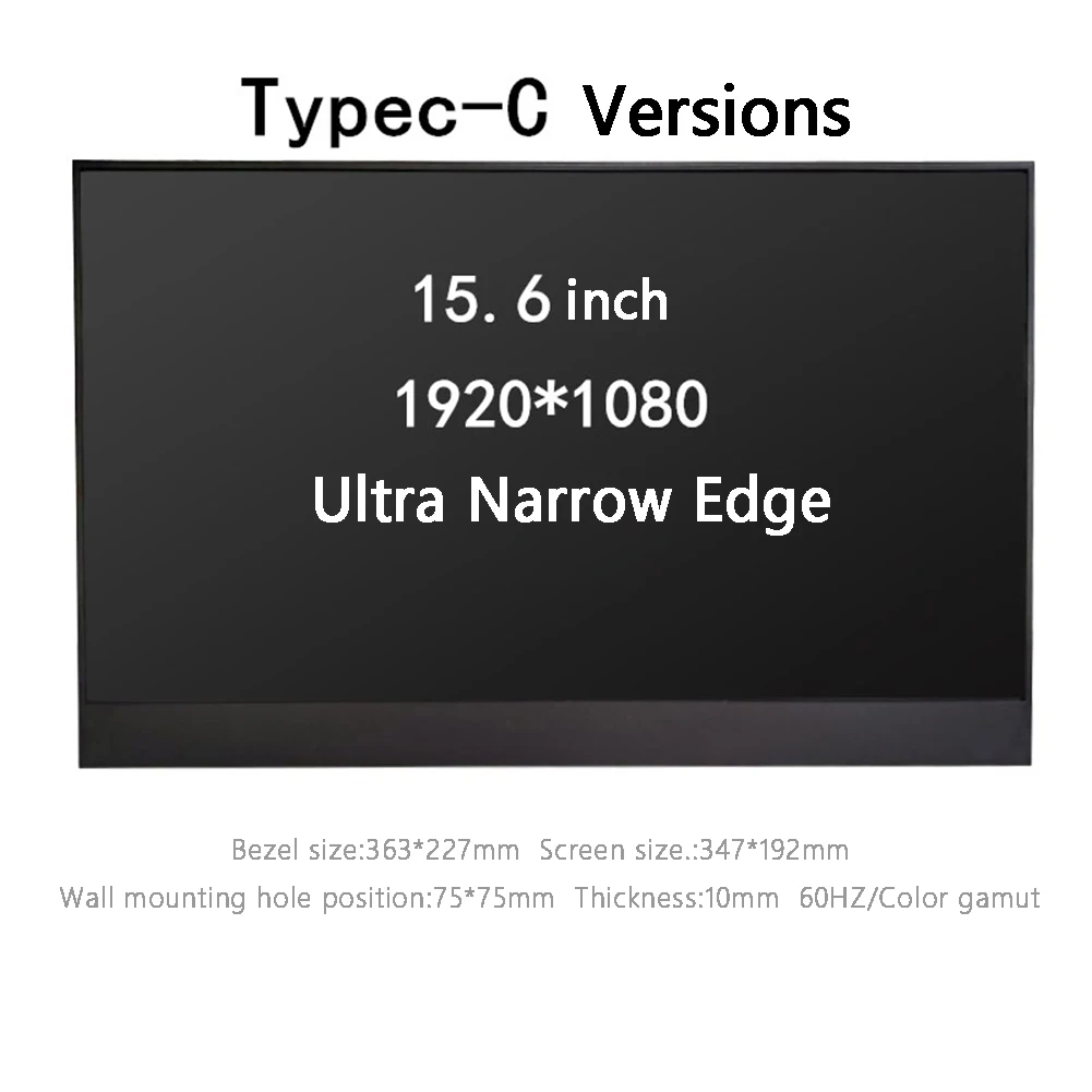 

Для ноутбука/PS4 портативный монитор 15,6 ''1920*1080 HDMI/TYPE-C экран дисплея