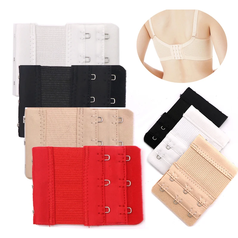 

3/4PCS Nylon Bra Extender Strap On Soft Elastic Bra Extenders Band For Women's Underwear Bras Sexy Accessories 2 Rows 3 Hooks