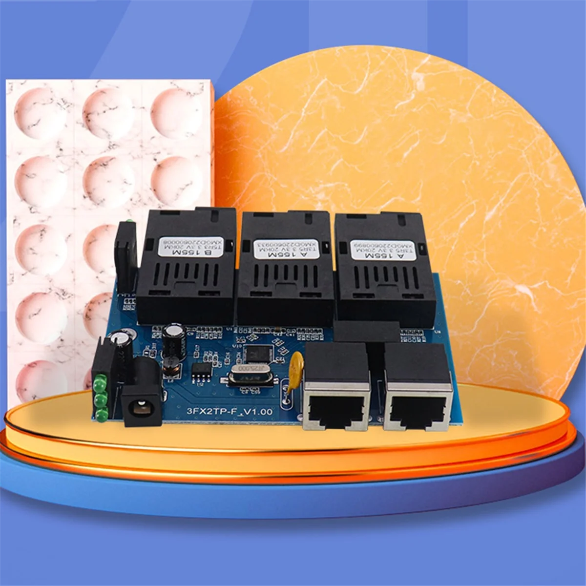 10/100M обратный переключатель POE выход 12 В источник питания для Epon и Gpon 3-портовый RPOE