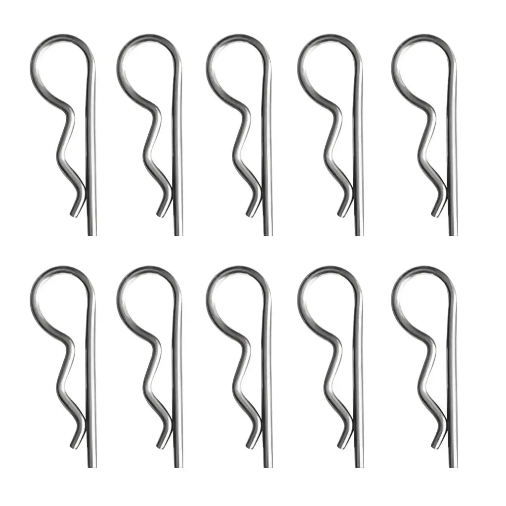 

MagiDealMagiDeal 10Pcs 304 Stainless Steel R Clip Retaining Spring Cotter
