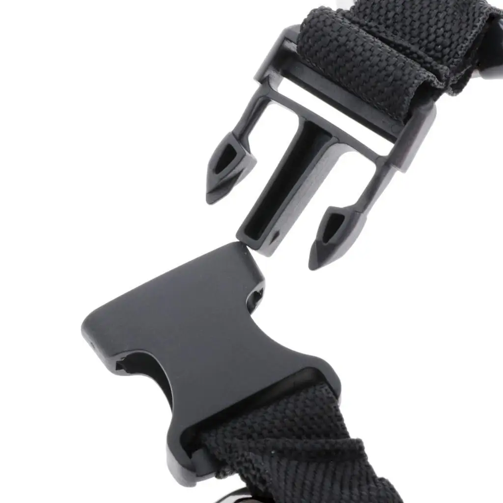 

Scuba Diving Stainless Steel Dual Reef Hooks Spiral Coiled Lanyard Black