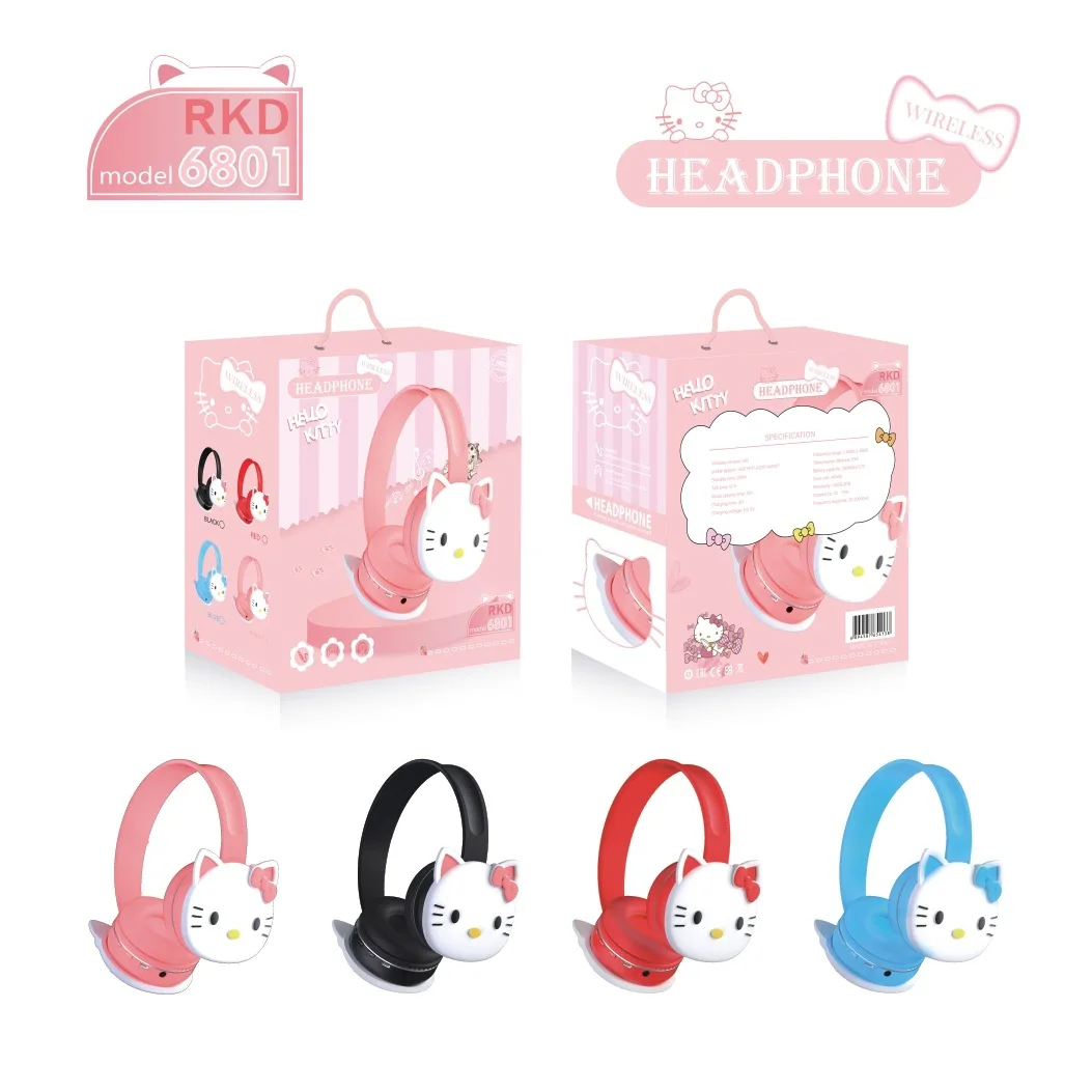 

Беспроводные наушники для студентов Kawaii Y2K Hello Kittys Sanrioes Kuromi Melody, портативные наушники, подарок на день рождения
