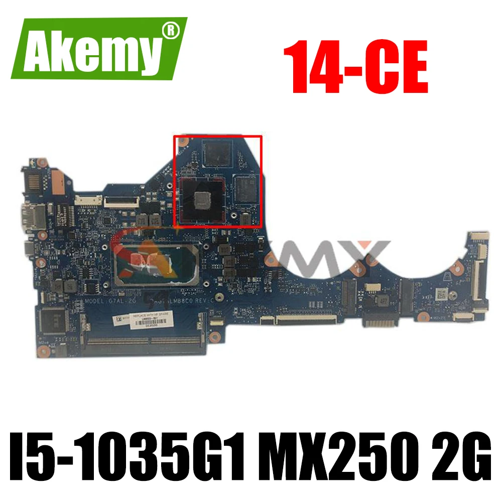 

Laptop Motherboard For HP TPN-Q207 14-CE 14-CE3028TX L67078-601 DAG7ALMB8C0 I5-1035G1 MX250 2G Perfect Test, Good Quality