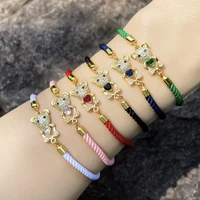 chinese style fashion love bear bracelet female cute simple niche hand woven colorful rope girlfriends bracelet wholesale bulk