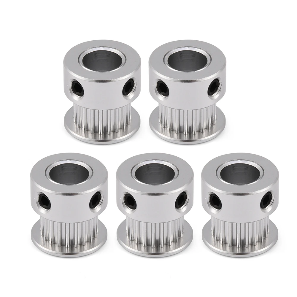 

5 Pcs 2GT 20T Aluminum Alloy Gear Synchronous Timing Belt Pulley for 3D Printer 8mm