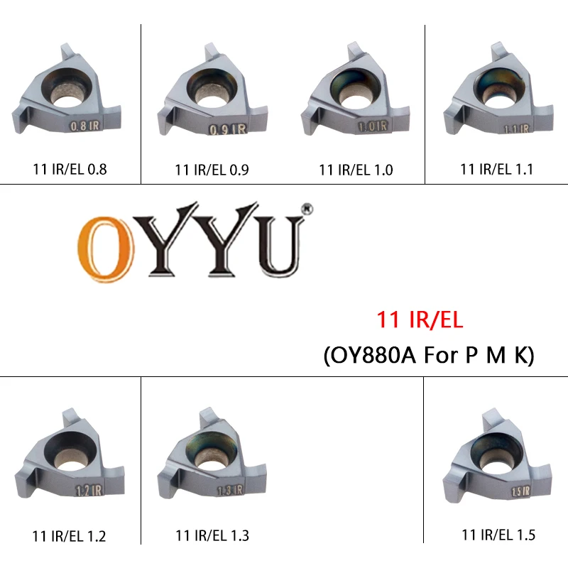 

OYYU 11IR 16IR 16ER Shallow Grooving CNC Turning Original Inserts 0.7-3mm OY880A For Stainless / Cast Iron / Steel Durable Blade