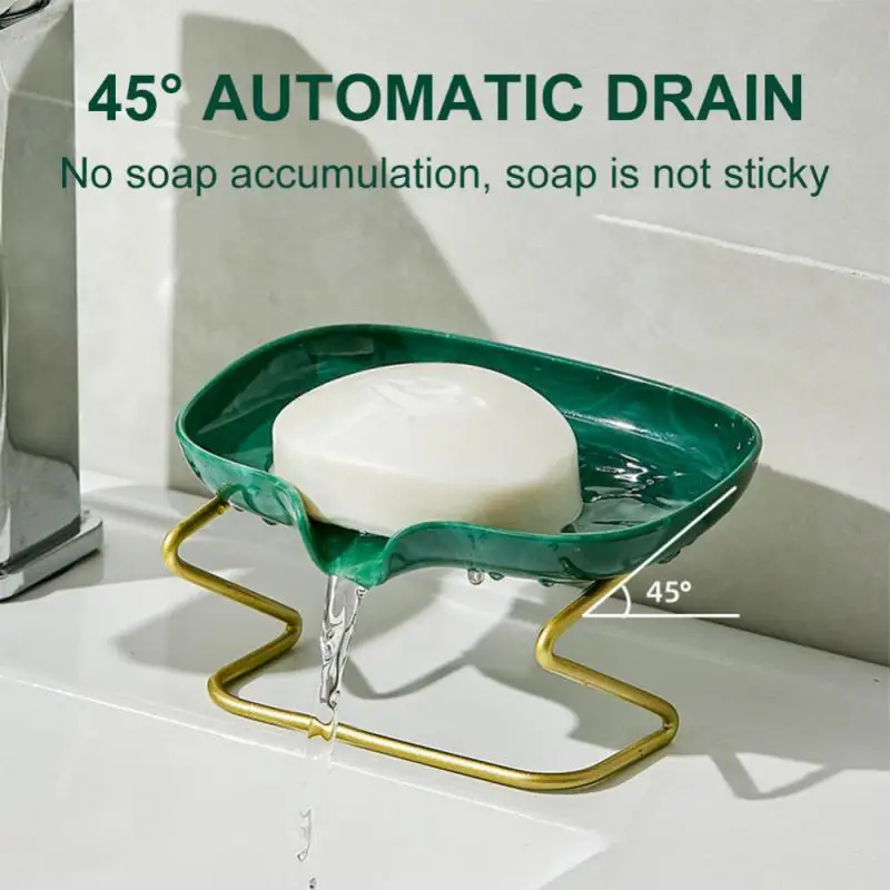 

Bathroom Soap Holder Shower Drain Dishes Leaf Shape Soap Box Suction Cup Soap Dish Plastic Sponge Storage Tray Kitchen Supplies