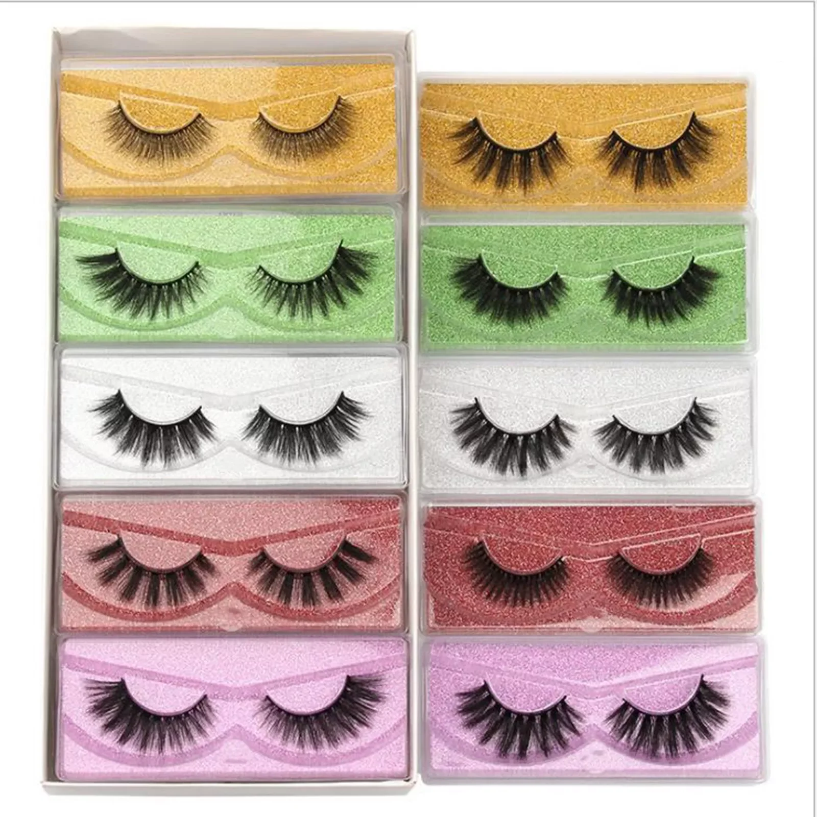 

NEW2023 Falsies Lift Water Activated Eyeliners /20 Pairs Bottom 3D Of Faux Natural Card Mink Eyelashes Sets Eyelashes 3d Lashes