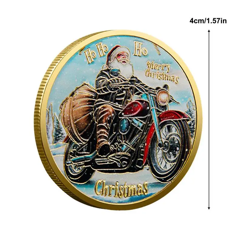 Монета Санта-Клауса счастливого Рождества двусторонняя поддельная монета