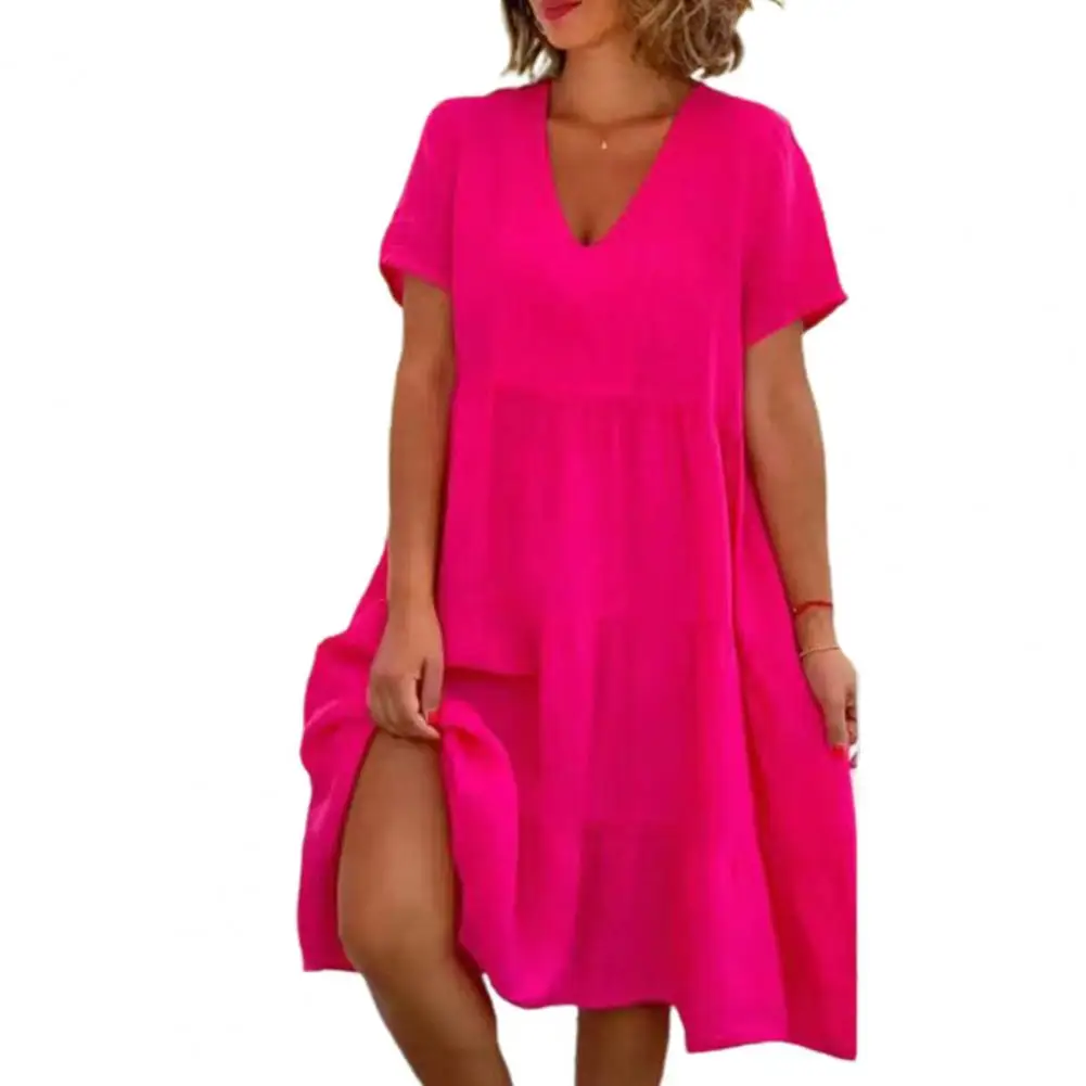 

Fashion Lady Dress Breathable Party Dress Non-Fading A-line Dress Women Elegant Party Dress All Match