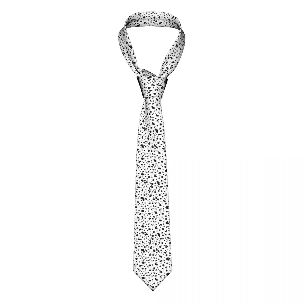 

Dalmatian Spot Tie Animal Dots Print Blouse Vintage Neck Ties Formal Polyester Silk Gift Man Cravat