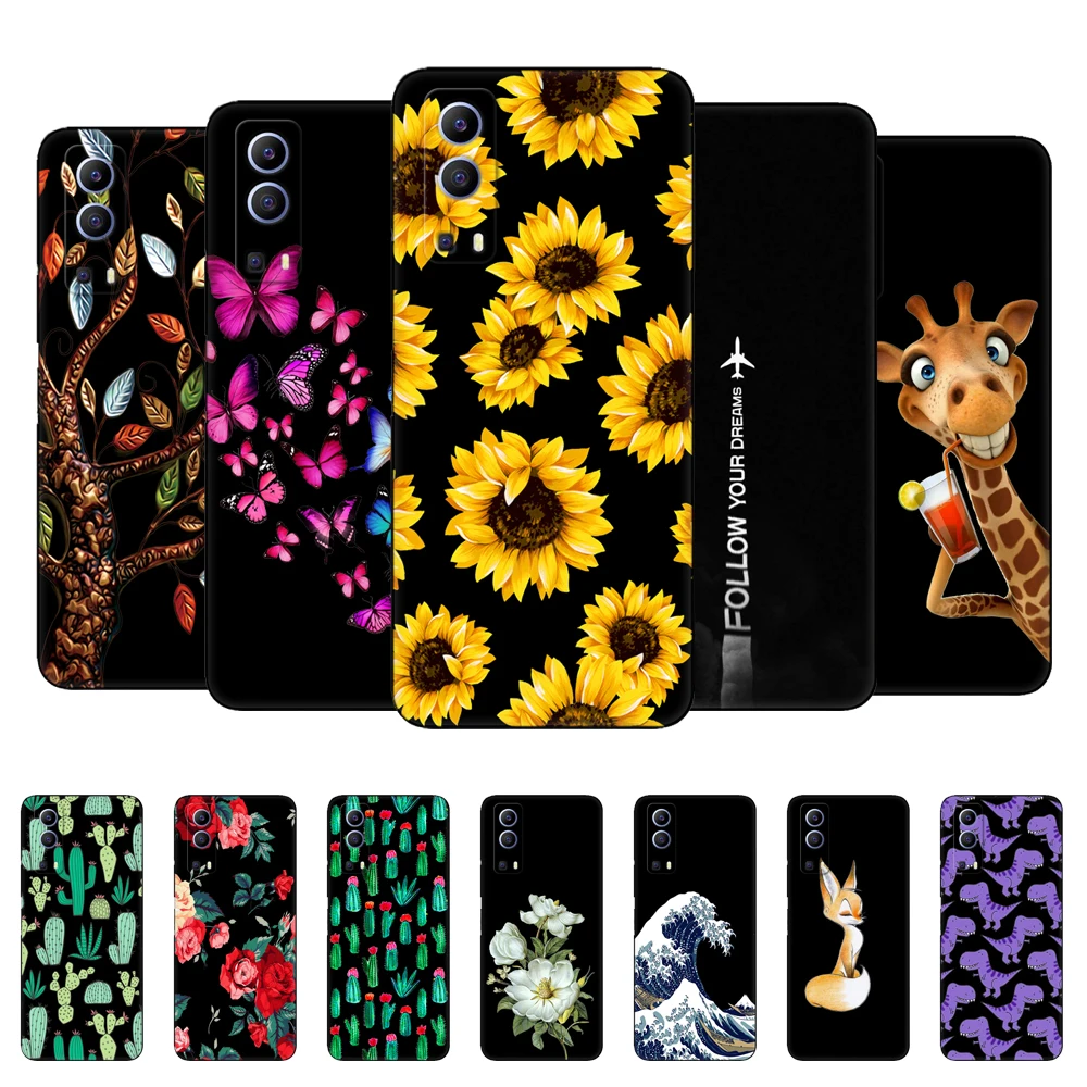 Чехол для vivo Y72 5G Мягкая силиконовая задняя крышка V2041 чехол телефона s Y 72