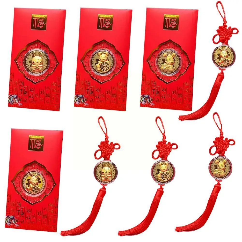 

Складные красные конверты, китайский новый год 2023, пакет с кроликом, весенние товары, праздник удачи, красные деньги A9j4