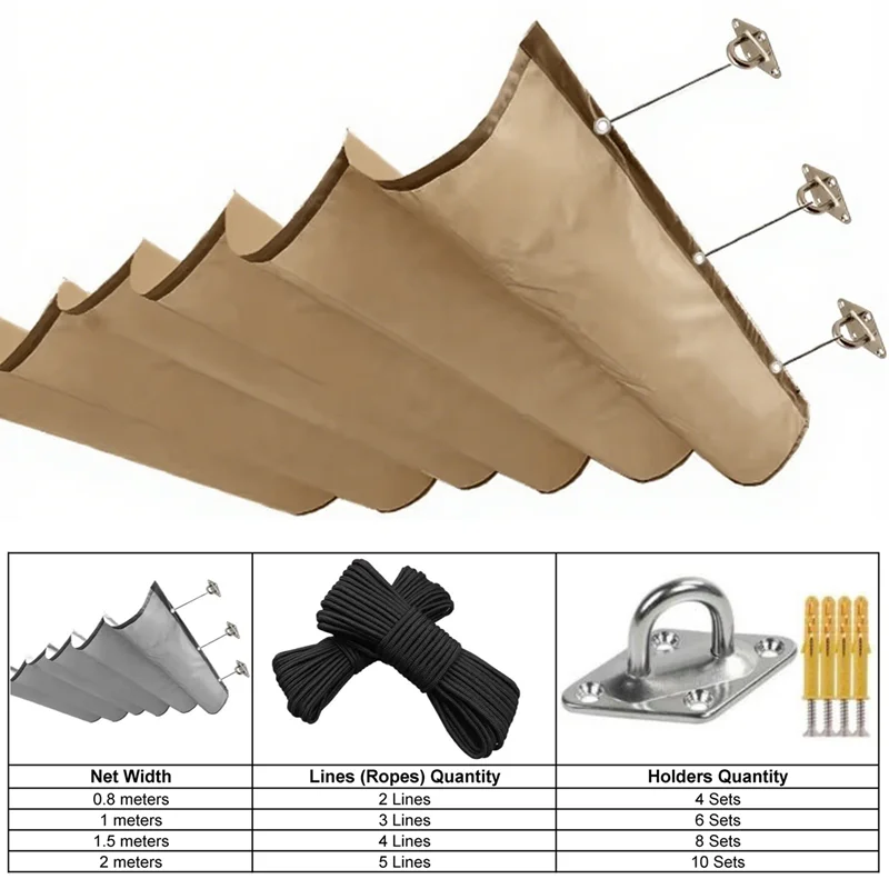 

Водонепроницаемый телескопический солнцезащитный навес Tewango
