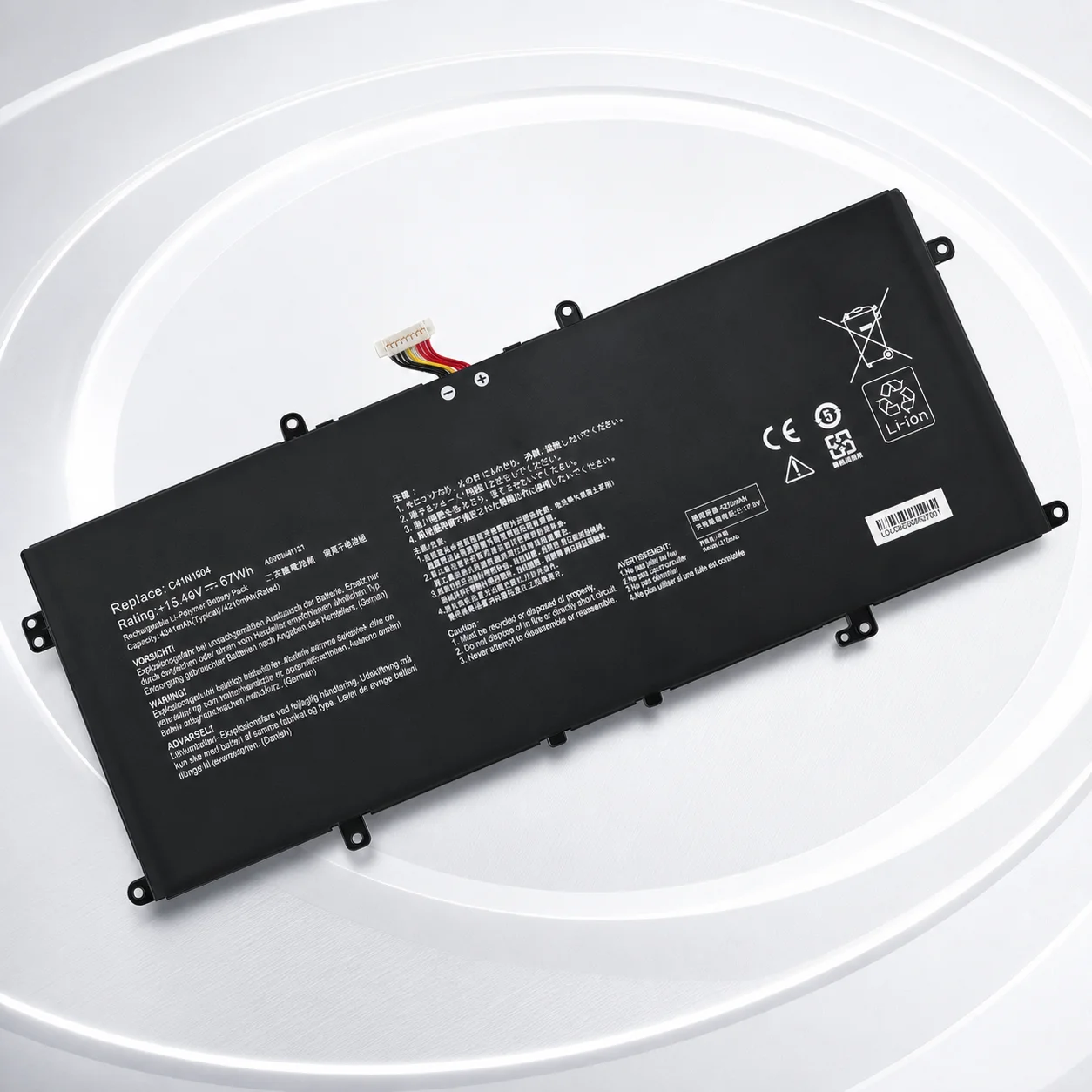 Фото Запасной аккумулятор для ноутбука C41N1904 67Wh 15.48V 0B200-03660500 для ASUS ZenBook 14 UX425 UM425 UX325 UX363 UX371. №1