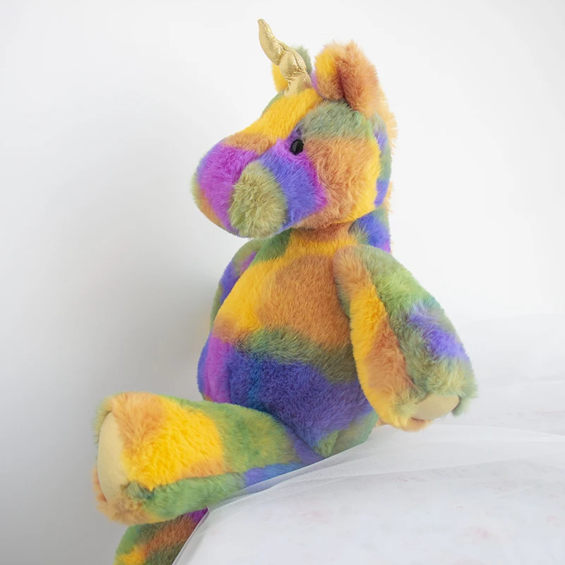 

40/55 см многоцветный Единорог плюшевая игрушка мягкие животные красочные пушистые уникальные светящиеся рога Единорог кукла пушистые плюше...