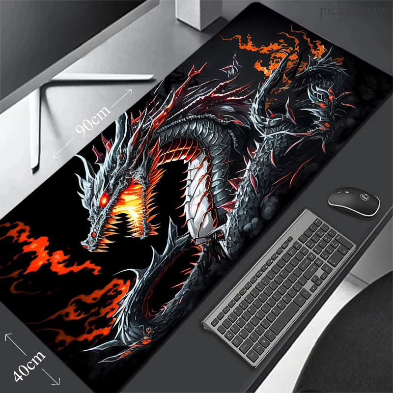 

Мягкий Настольный коврик Dragon, большой коврик для мыши, геймерский коврик для мыши, игровой коврик для мыши, водонепроницаемый 50x100 см