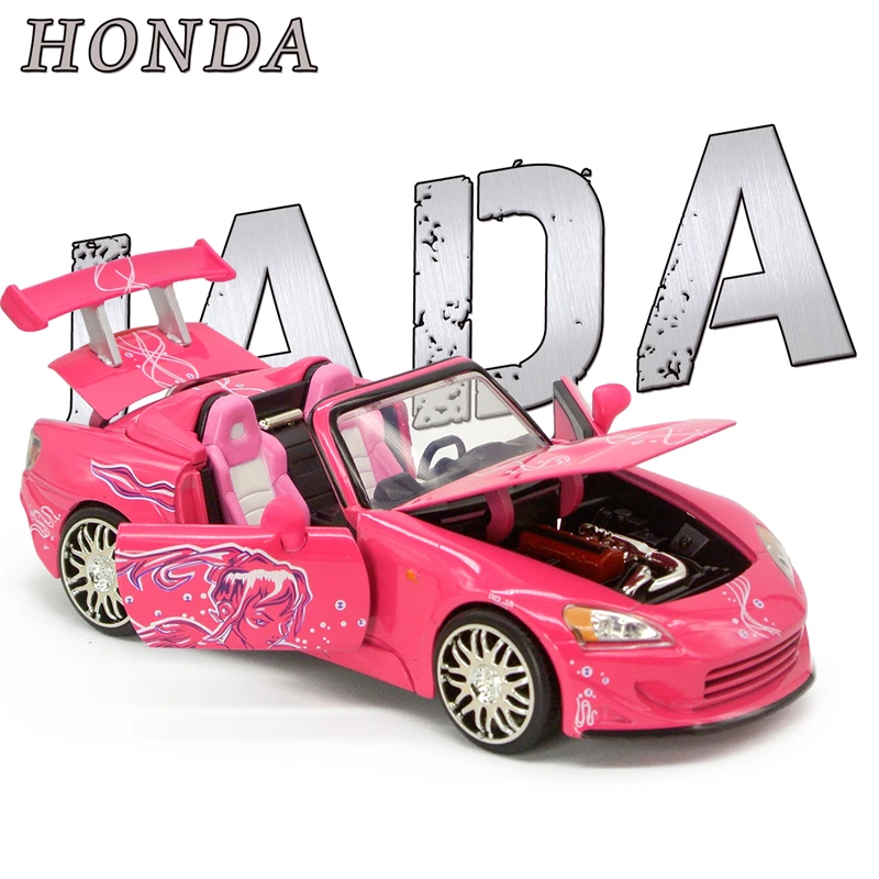 Фото 1:24 спортивный автомобиль Honda S2000, литье под давлением, Металлическая Модель гоночного автомобиля №1