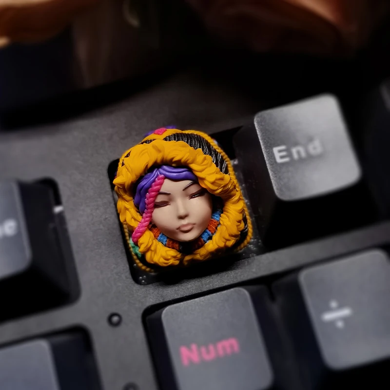 

Милые колпачки для клавиш с мультяшной девушкой подарок девочке милый Esc персонализированный колпачок для клавиш настраиваемая механическая клавиатура колпачок для клавиш Cherry MX Axis