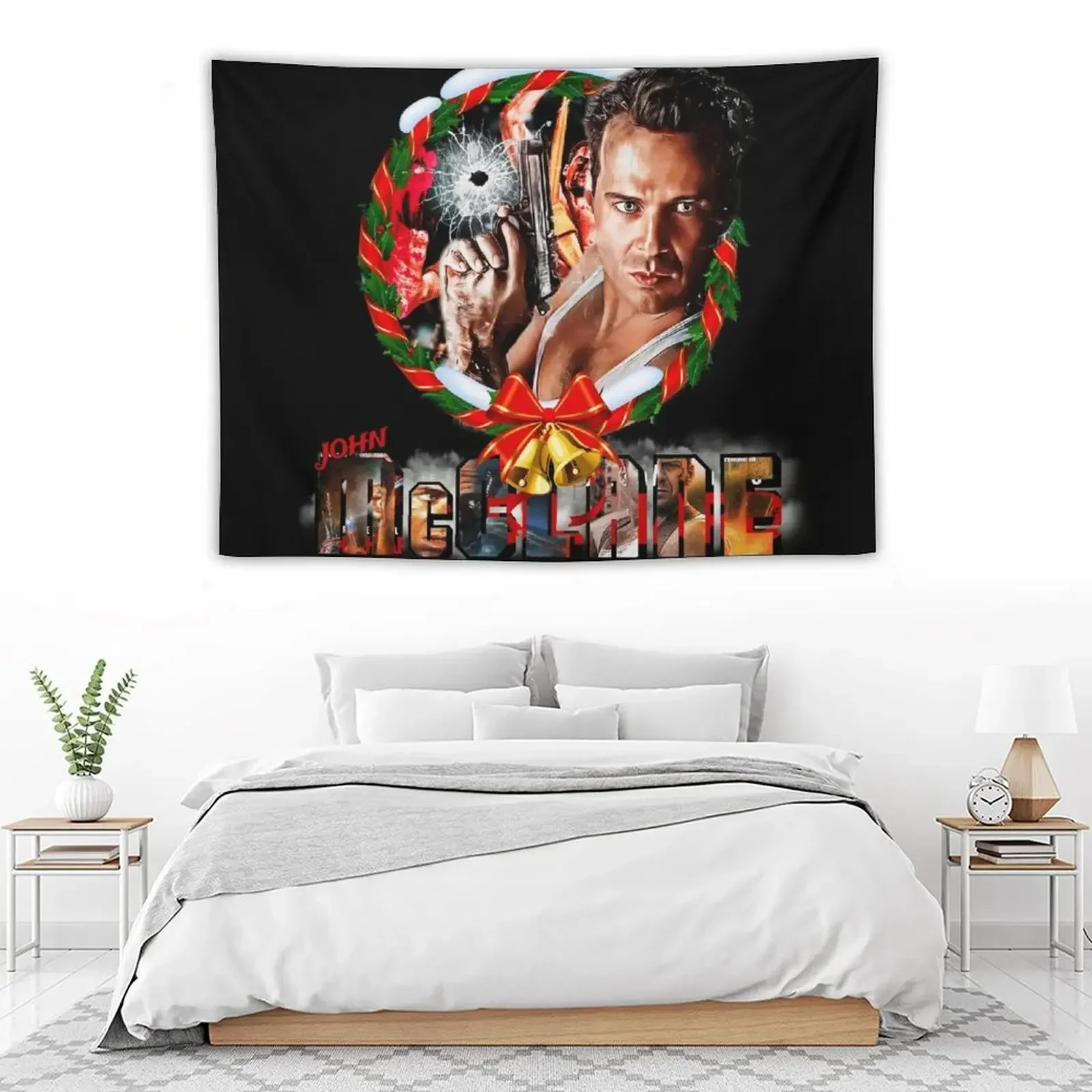 Рождественский гобелен John McClane украшение для комнаты обои в корейском стиле