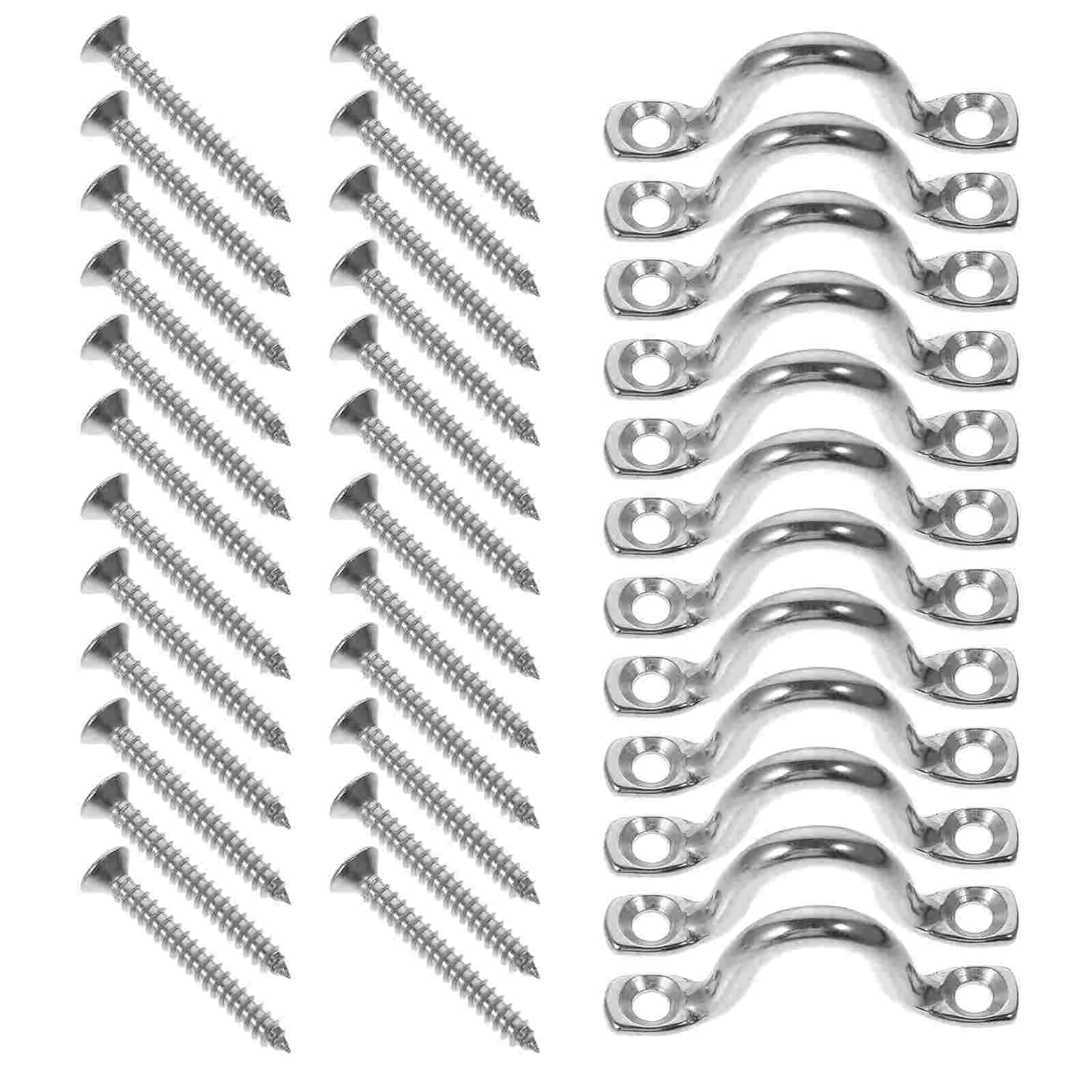 

1 Set Kayak Pad Eyes Kayak Fixing Rings Stainless Steel Yacht Handles Tools