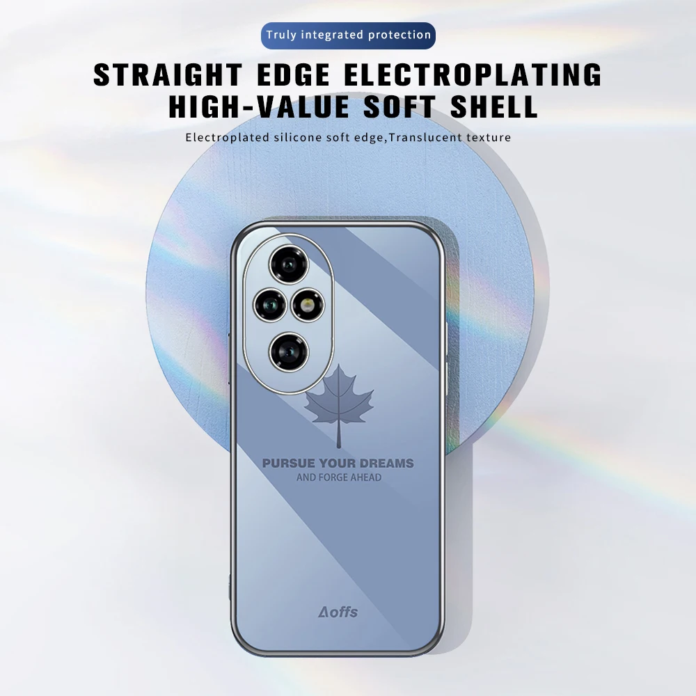 Чехол для телефона с рисунком кленового листа и ремешком Honor 200 Pro