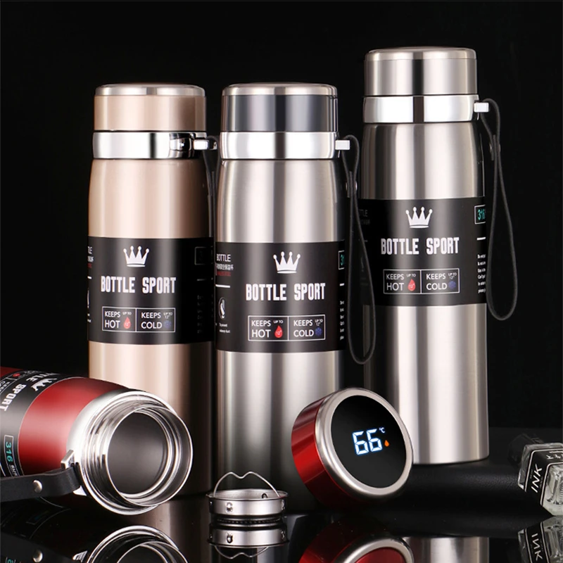 

High-end Stanley Thermos Cup 316 Stainless Steel Stanley Thermos Bottle Temperature Display Vacuum Insulated Cup 600/800/1000ml