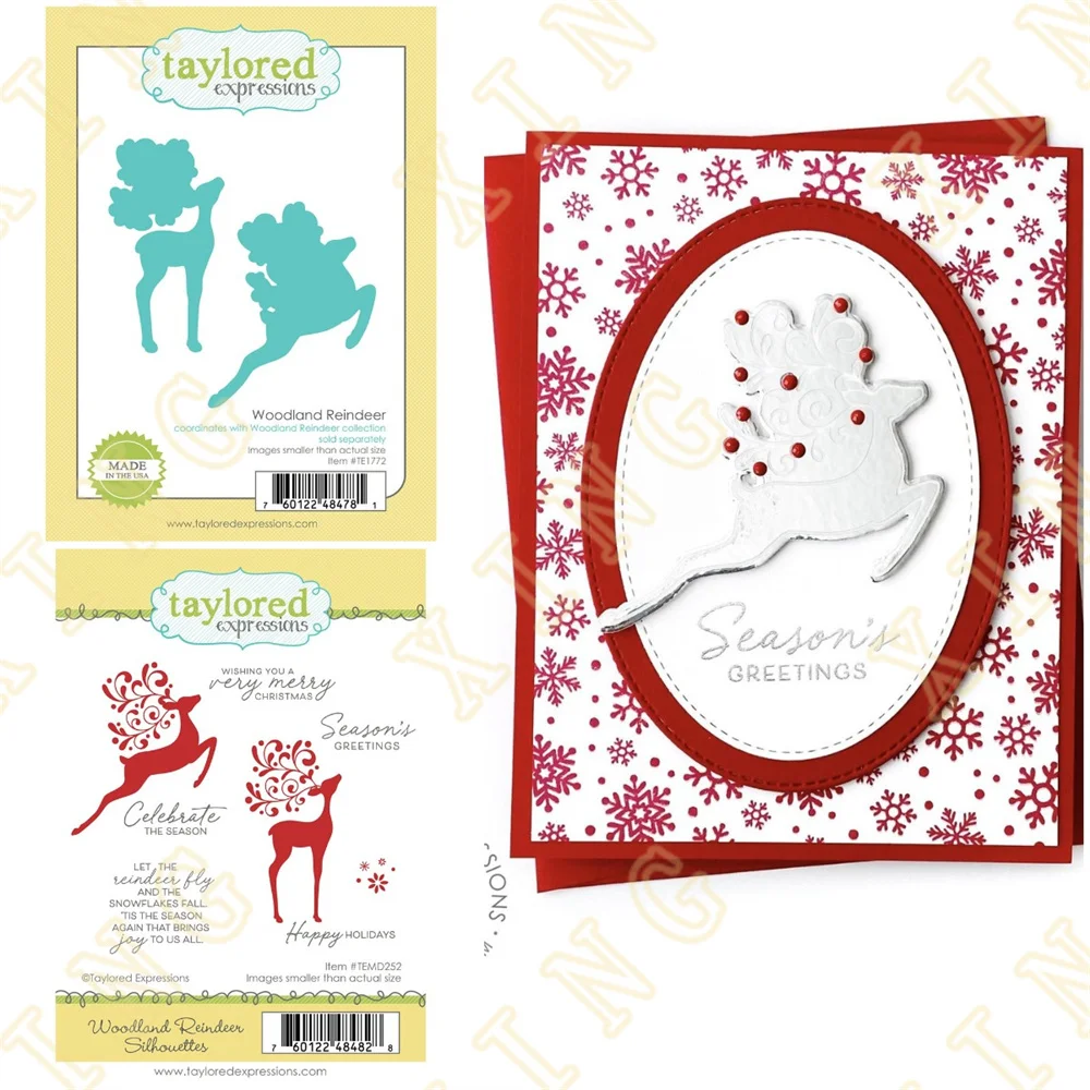 

Metal Cutting Dies Clear Stamps Scrapbook Diary Secoration Embossing Template Diy Greeting Card Handmade New Woodland Reindeer