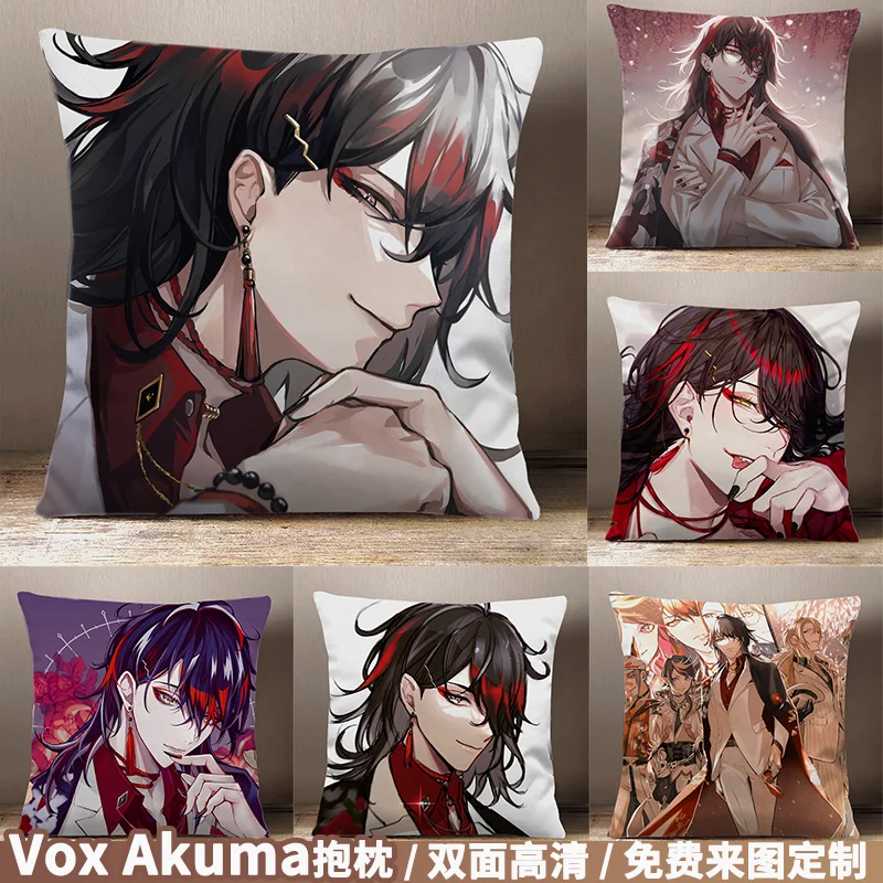 

Квадратная диванная подушка из аниме Luxiem VTuber хита Риас, короткая плюшевая диванная подушка для косплея дакимакура, подарки, 45*45 см